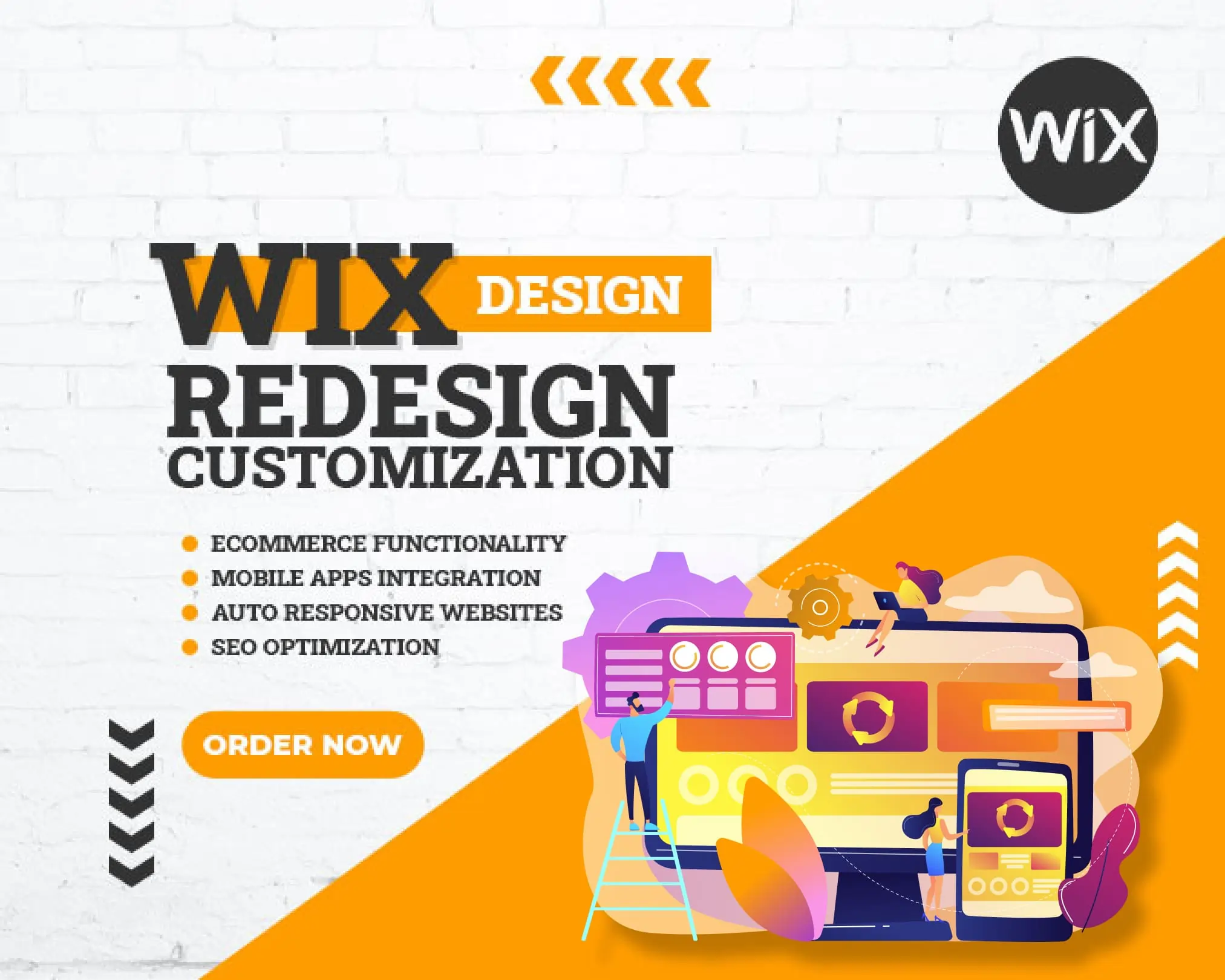 I will design or redesign a professional Wix website with ecommerce functionality